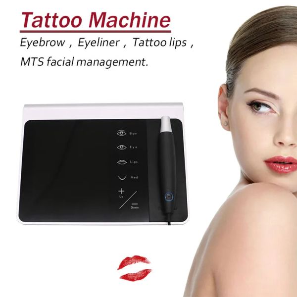 Machine OEM Black / Gold Charme Princess Digital Makeup Kit de maquillage permanent Tatouage Source / lèvres / doublure / MTS Hine Swiss Motor Hand Pen