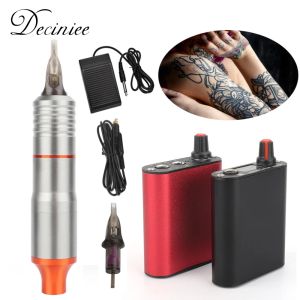 Machine Professional Tattoo Hine Kit Tattoo Rotary Pen Power Supply Cartridges Needles Permanent Makeup Tattoo Body Art voor Tattooist