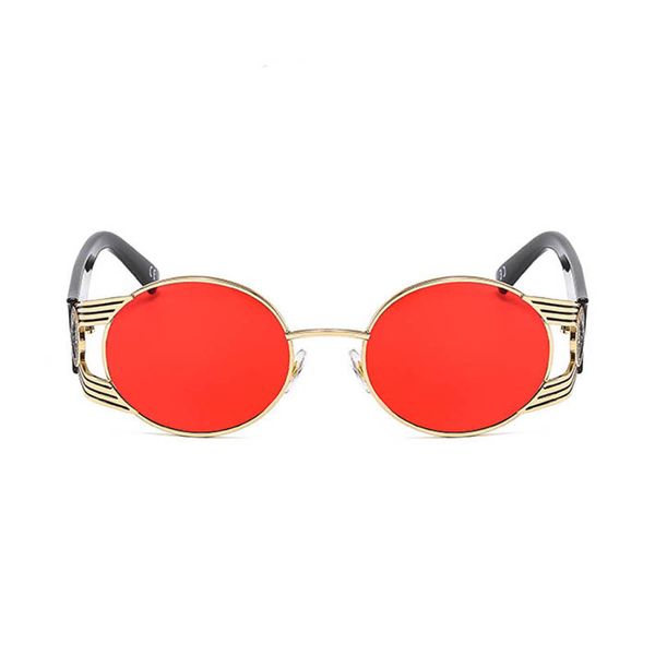 Machine Punk – lunettes de soleil Vintage à verres ronds, unisexe, à la mode, monture en métal et PC avec couleurs, lentilles UV400