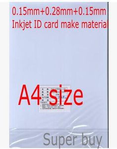 Machine PVC ID Carte de fabrication de matériaux à jet d'encre PVC Fiches en blanc Carte d'étudiant Carte de membre Faire du matériau A4 Taille de 0,58 mm d'épaisseur