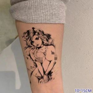 Machine sexy meisje tijdelijk tattoo pistool geisha waterdichte halve arm mannen en vrouwen kunst nep tattoo been mode body body body femme adesivos