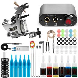 Machine tattoo kit goedkopere tattoo machine kit permanente tattoo pigment tattoo machinegeweer voeding naalden tattoo benodigdheden body art