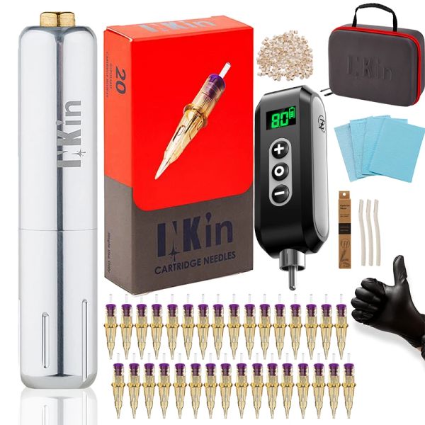 Kits de tatouage de machine en inkin mini maquillage permanent smp hine courte courte 20 pcs cartouches aiguilles de tatouage microblading