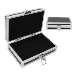 Machine Tattoo Machine Storage Box de almacenamiento de aluminio Multifuncional Multifuncional Case duro duradero para herramientas de maquillaje Accesorios de tatuaje de joyería