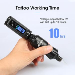 Machine Wireless Tattoo Kit met 2 batterij Set Rocket Tattoo Rotary Hine Tattoo Sets Short Pen Wireless Power Accessoire for Body Art