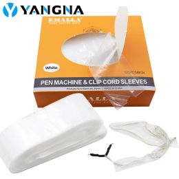 Machine Yangna 125pcs Wegwerp Clear White Tattoo Clip Cord Mouwen Covers Bags Levering voor tattoo machinekabels Tattoo -accessoires