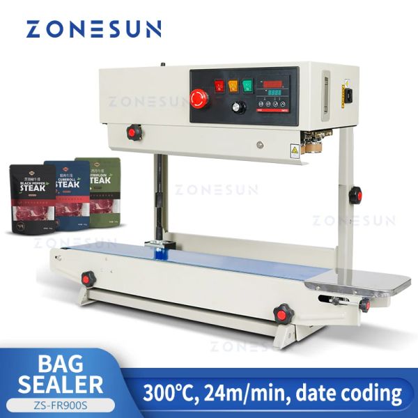 Zones de la machine sur le sac automatique ZSFR900S Scellant Scellant Paquet en plastique Foil Dypack Scellant Date de la machine Codage Numéro de lot d'imprimante