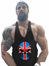 Machinefitness Marque Gyms Vêtements Bodybuilding Stringer Débardeur Hommes Fitn Singlet Sleevel Chemise Cott Undershirt W1hz #