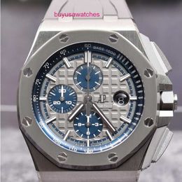 Maquinaria AP Reloj de pulsera Royal Oak Offshore Serie 26400IO OO.Reloj de pulsera transparente con espalda deportiva de moda para hombre de aleación de titanio