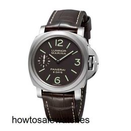 Machinery Wristwatch Panerai Pam00564 Titanium Alloy 44mm Watch with manuel mécanical watch 8 jours Storage Brown Matte Pam00564 Chronographe