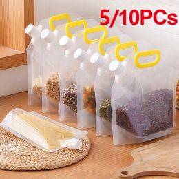 Machines 5/10 pièces sac d'emballage alimentaire Portable sac scellé de Grain sac de stockage de conservation de fraîcheur résistant aux insectes et à l'humidité stockage de cuisine