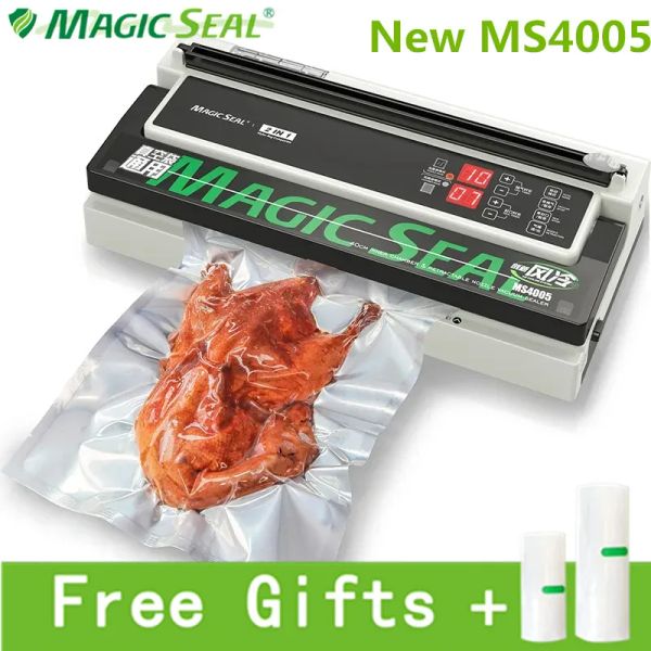 Máquinas Magic Seal MS4005 Máquina de sellador de vacío comercial El mejor sellador automático de sellador de sellador de alimentos de vacío Common a todas las bolsas
