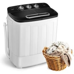 Máquinas Combo portátil de lavadora y secadora, mini lavadora, lavadora: 8 libras, ciclo de giro: 6.6 libras