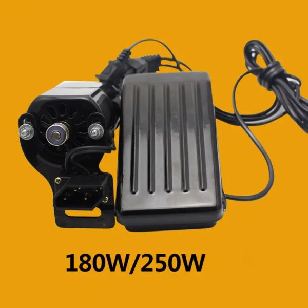 Motor de máquina de coser para máquinas con pedal, motor pequeño de 220 V, 180 W/250 W, para costura Overlock, núcleo de cobre completo, piezas de repuesto de 10000 rpm