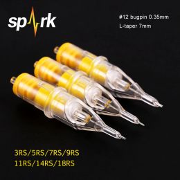 Machines Sparkcartridge Tattoo Needles True Color Cartridge Needle Round Shader (0,35 mm aiguille) 1203RS / 05RS / 07RS / 09RS / 14RS / 18RS 20 PCS / lot