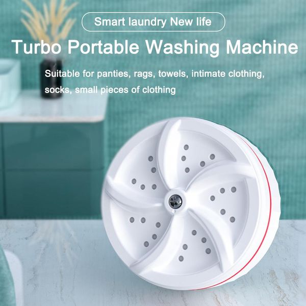 Machines Ultrasonic Turbo Washing Machine à linge Portable Viette de voyage Bubble d'air et mini-machine à laver en rotation Mini lavage