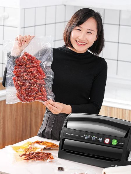 Machines Sceller sous vide Magic Seal MS1160 Machine d'emballage pour les sacs en plastique Produits des contenants de stockage alimentaires Modes manuels auto