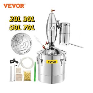 Machines Vevor alcohol distilleerder Moonshine Apparatus Still 20L 30L 50L 70L Beer Brewing Equipment Diy Wine Dispenser Kit Home Appliance