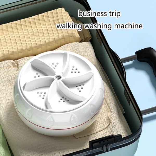 Machines W8KC Portable Turbo Washers Mini Machine à laver Ultrasonic Machine à laver USB Washings de voyage à alimentation USB Cleaner