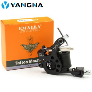 Machines Yangna Tattoo Machine Professional Cast Iron 10 Wraps Coils Handmade 28000R/M Tattoo -pistool voor Tattoo Naaldaccessoires Levering