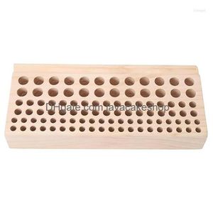 Bewerkingsgaten Leather Diy Craft Tool Rack Hout houten postzegelhouder Stam Punching Drop Delivery Office School Business Ind Dh83A