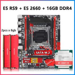Machinist E5 RS9 Motherboard Combo LGA 2011-3 Kit Set met Xeon E5 2660 V3 CPU-processor en DDR4 16GB RAM-geheugen USB3.0