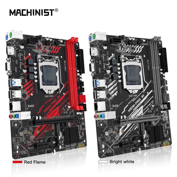 MAQUINISTA H81 Placa base LGA 1150 NGFF M.2 Ranura compatible con i3 i5 i7Xeon E3 V3 Procesador DDR3 RAM H81M-PRO S1 Placa base 240115