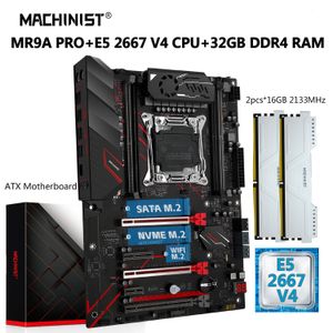 MACHINIST MR9A PRO MAX X99 Moederbordset Xeon Kit E5 2667 V4 CPU LGA 2011-3 Processor 32G = 2 * 16G DDR4 ECC-geheugen NVME M.2 WIFI 240307