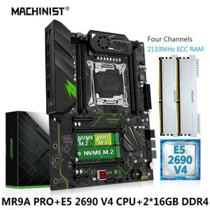 MACHINIST MR9A PRO X99 Moederbord Set LGA 2011-3 Xeon E5 2690 V4 Kit CPU Processor 32GB DDR4 RAM 2133MHz Geheugen NVME M.2 WIFI 240314