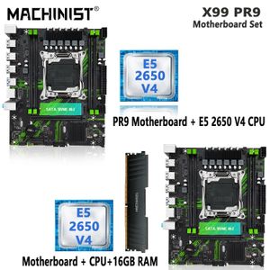 MACHINIST PR9 X99 ensemble de carte mère LGA 20113 Kit Xeon E5 2650 V4 processeur d'unité centrale avec 1x1616GB DDR4 ECC RAM mémoire SSD NVME M2 240326