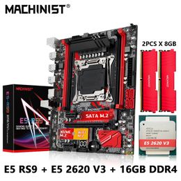 MACHINIST RS9 X99 Kit combinado de placa base con procesador Intel Xeon E5 2620 V3 CPU LGA 2011-3 DDR4 16 GB 2 x 8 GB de memoria 240307