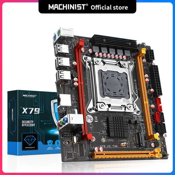 Machinist X79 V2.73 X79 LGA 2011 placa base compatible con Intel xeon E5 V1 V2 procesador de CPU DDR3 ECC REG memoria RAM no ecc MINI-ITX