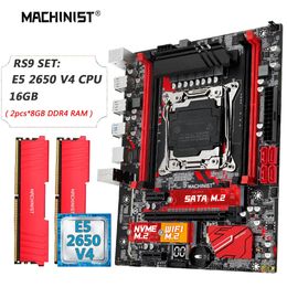 MACHINIST X99 carte mère Combo Xeon kit E5 2650 V4 CPU LGA 20113 DDR4 28GB 2133MHz RAM mémoire NVME M2 WiFi quatre canaux RS9 240326