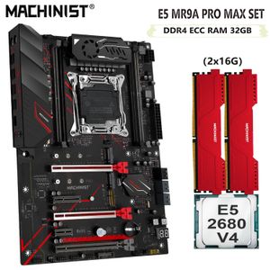 MACHINIST X99 Moederbord Set Kit Xeon E5 2680 V4 CPU 32G216G DDR4 ECC RAM Geheugen Ondersteuning SSD M2 ATX MR9A PRO MAX 240326