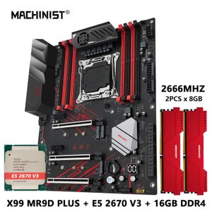 Machinist X99 MR9D plus X99 Moederbord Combo Set Kit met Intel Xeon E5 2670 V3 CPU en DDR4 16GB 2666MHz RAM USB 3.0 ATX