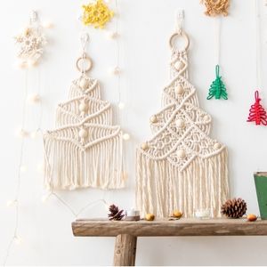 Macrame tapijtwand hangen geweven kerstboom katoen boho decor home decoratie cadeau y200324