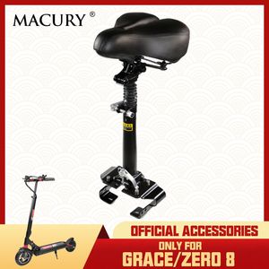 Macury Saddle for Grace 8 Zero 8 Zero8 T8 Elektrische scooter Seat Kit Officiële accessoires Vouwbare hoogte Verstelbare stoel