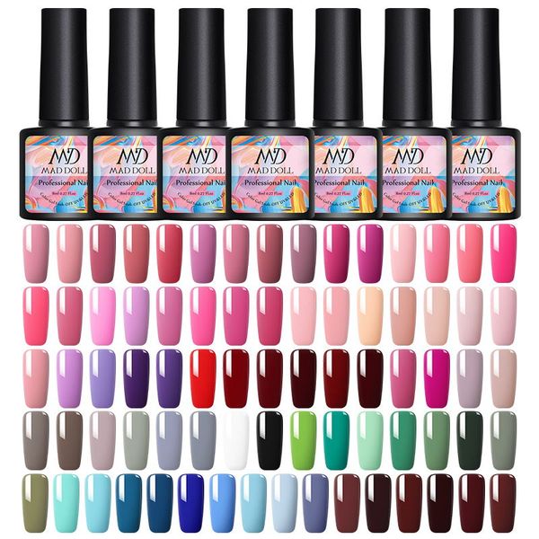 MAD DOLL-esmalte de uñas, barniz UV LED para manicura, serie rosa, laca de Color, pintura UV, diseño artístico de uñas de un solo disparo, 8ml