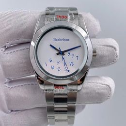 Reloj Mad Men Automático Movimiento de zafiro Muñeca de pulsera Numérica Reloj de marcado blanco 40 mm 904l Todos los relojes de correa de acero Caballero