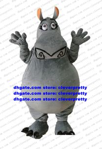Costume de mascotte d'hippopotame de cheval de rivière Hippo Gloria de Madagascar, personnage de dessin animé pour adulte, campagne publicitaire de supermarché zx358