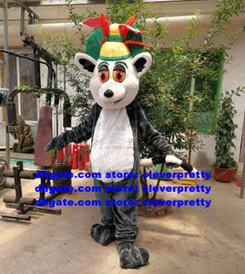 Madagascar roi Julien lémurien lémuroïde lémuridés mascotte Costume adulte personnage de dessin animé vacances cadeaux sorties en famille zx2938