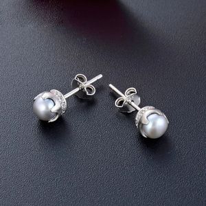 Madalena Sarara AAA 4-5 mm en eau douce Pearl S925 Boucles d'oreilles simples de mode Simple peut être personnalisée 240418