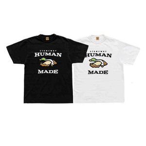 Made Human Fashion Wings Flying Duck Camiseta de manga corta Slub Cotton Tendencia japonesa Hombres y mujeres