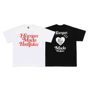 Made Human X Girls Do not Cry Harajuku Heren en Dames Korte Mouw Losse Paar T-shirt