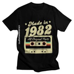 Gemaakt In 1982 Alle Originele Onderdelen T-shirt Mannen Katoenen T-shirt Nieuwigheid Tshirt 39 Jaar Oud 39th Verjaardag mens Designer Kleding