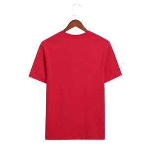 Fabriqué en 220 g de porcelaine pour hommes et femmes avec une base blanche pure, le cou rond peigne tous les t-shirts à manches courtes en coton