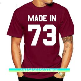 Gemaakt In 73 Heren TShirt 13 Kleuren 43e Verjaardagscadeau Gift 1973 Korte Mouwen Oneck T-shirt Tops T-shirt Homme 220702