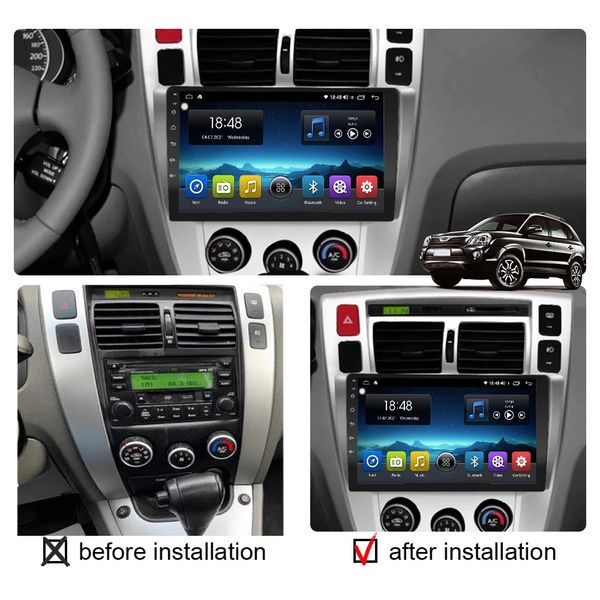 Hecho en China Car Video DVD Player Radio System Double din Stereo para HYUNDAI Tucson 2006-2014