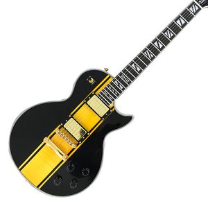 Fabriqué en Chine, guitare électrique LP personnalisée de haute qualité, touche en palissandre, matériel doré, gratuite