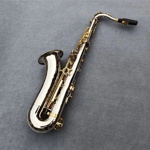 Fabriqué en France Saxophone Ténor STS-802 Argenté Clés Or Saxophone Ténor Embouchure Ligature Anches Cou Instrument de Musique